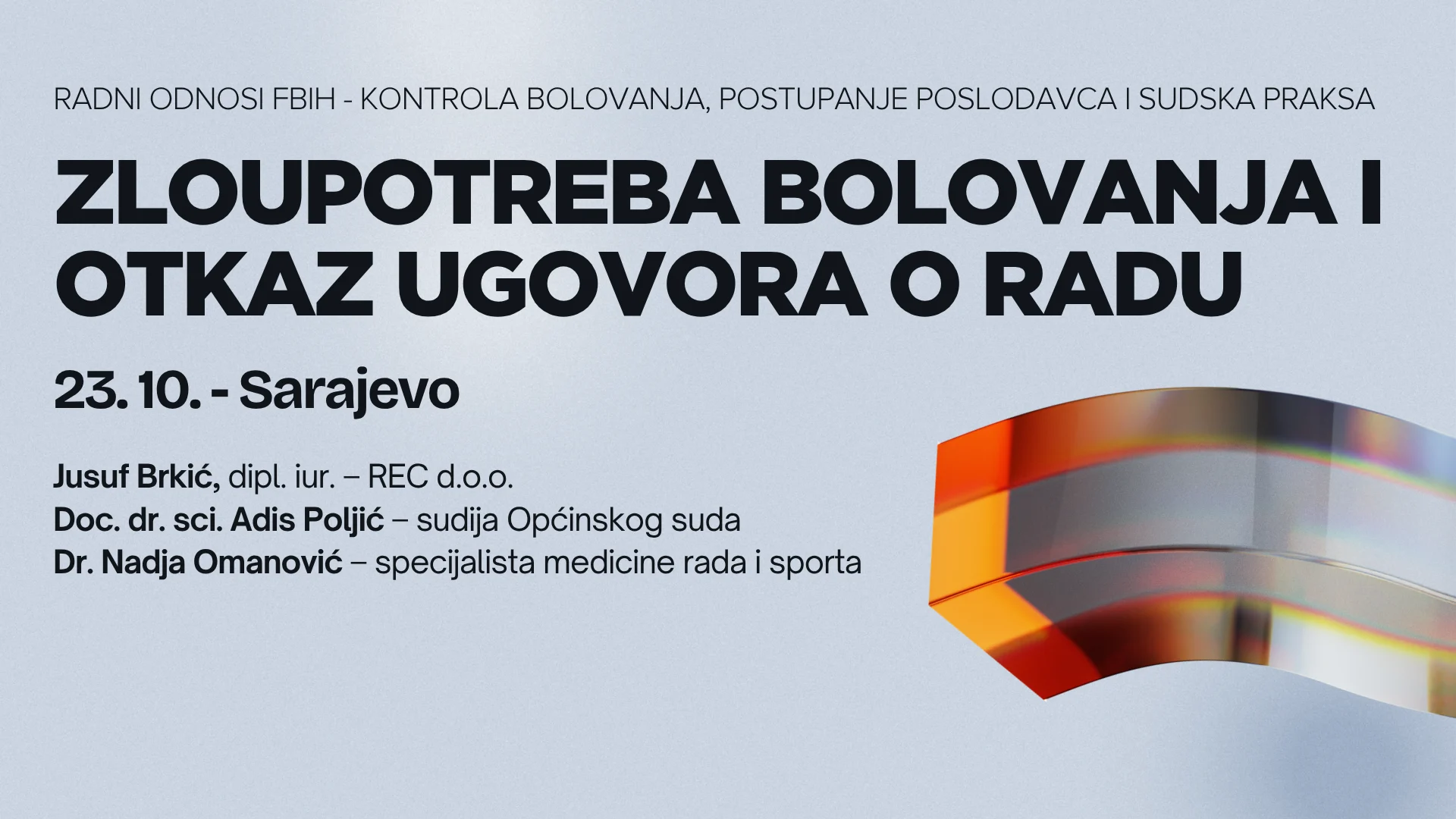 Seminar Zloupotreba bolovanja 2026 – Sarajevo