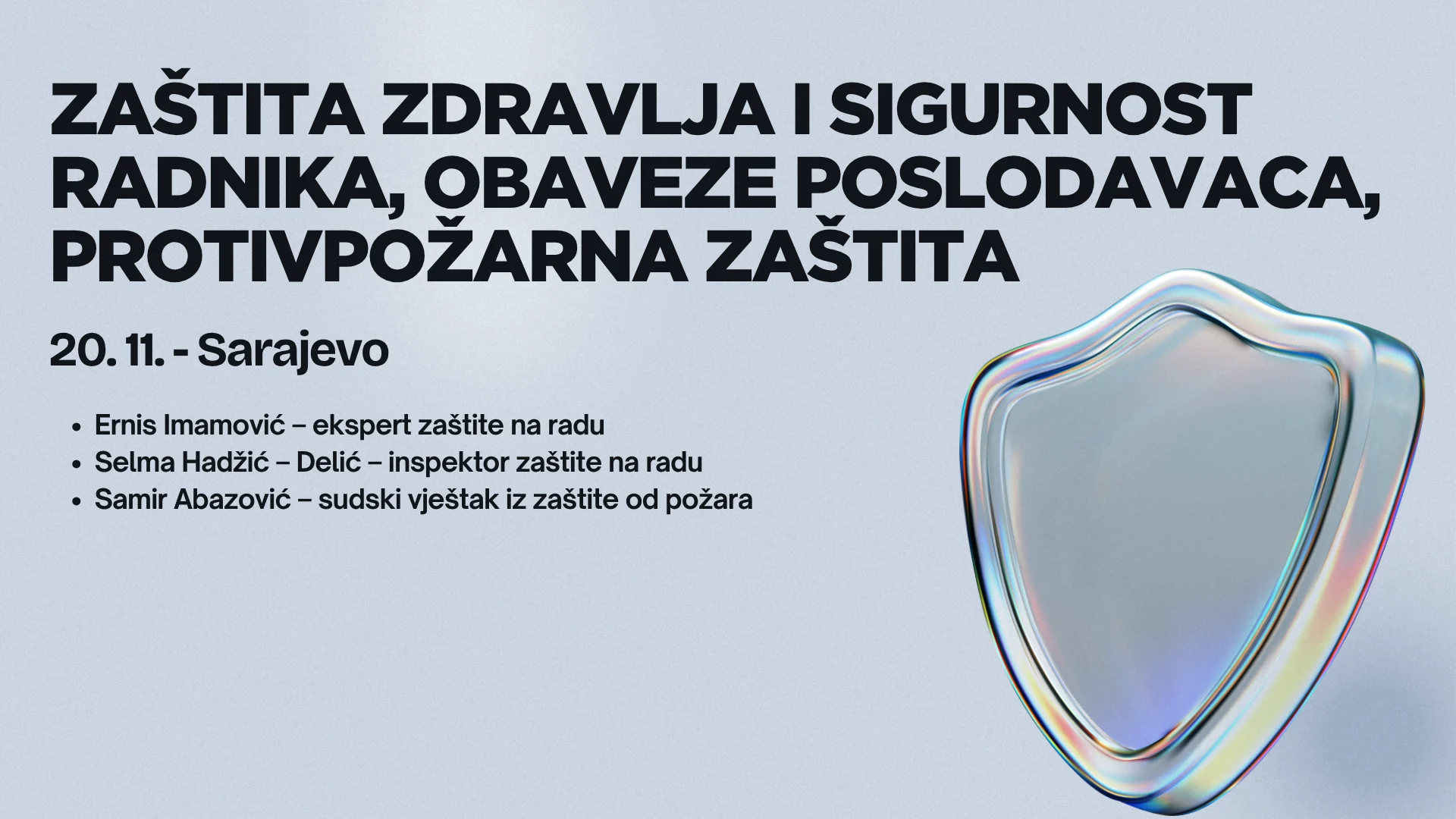 Seminar – Zaštita na radu – Sarajevo, 20. 11. 2026.